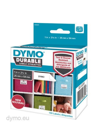 ETIQUETAS DYMO LABEL WRITER INDUSTRIAL  25x54 mm ROLLO 160 uds BLANCAS