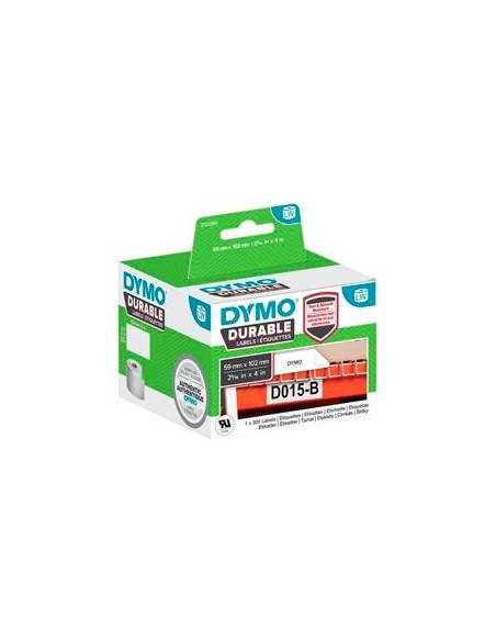 DYMO CINTA ADHESIVA DURABLE LABELWRITER LABELS 102X59MM  NEGRO SOBRE FONDO BLANCO