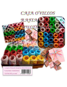 DM OVILLOS RAFIA CAJA 30 UD MULTICOLOR
