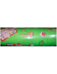 DM BOBINA DE PAPEL DE REGALO 31CM X 70M S100 DISEÑO 31-16 ESTAMPADO MULTICOLOR