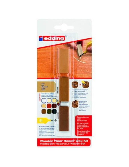 EDDING JUEGO DE CERA REPARADORA 8902 SUELOS DE MADERA ROBLE -BLISTER 3U-