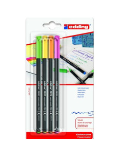 EDDING ROTULADORES PUNTA DE FIBRA 1200 BLISTER 4 CSURTIDOS NEÓN