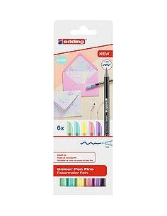 ESTUCHE 6 ROTULADORES EDDING 1200 PASTEL