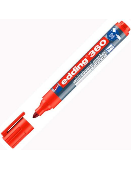 EDDING MARCADOR PIZARRA BLANCA 360 RELLENABLE ROJO