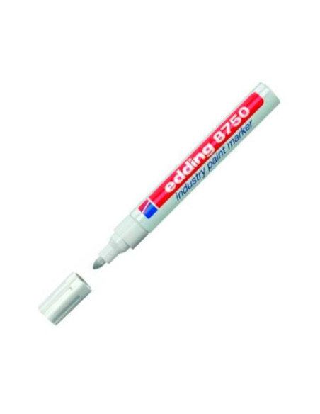 EDDING MARCADOR PERMANENTE DE TINTA OPACA INDUSTRIAL 8750 BLANCO