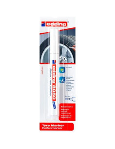 EDDING MARCADOR PERMANENTE PARA NEUMÁTICOS Y SUPERFICIES DE GOMA BLÍSTER BLANCO