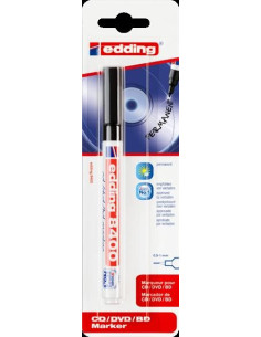 EDDING MARCADOR PERMANENTE CDDVDBDS NEGRO BLÍSTER 1 UD