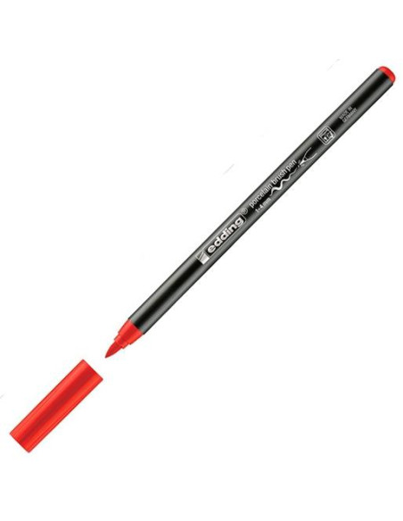 EDDING ROTULADOR 4200 PARA PORCELANA PUNTA PINCEL ROJO
