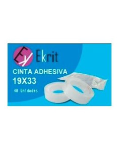 EKRIT CINTA ADHESIVA TRANSPARENTE ROLLO 19MM X 33M EN BOLSITA