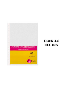 EKRIT FUNDAS MULTITALADRO 16 PP CRISTAL A4 80 MICRAS -BOLSA 100U-