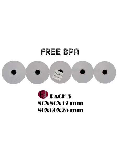 EKRIT ROLLO TÉRMICO SIN BPA 80X80X12MM 65GRS CAJA COMPLETA-50U-