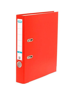 ELBA ARCHIVADOR PALANCA RADO TOP LOMO 50MM A4 CCANTONERAS CARTÓN FORRADO PP ROJO