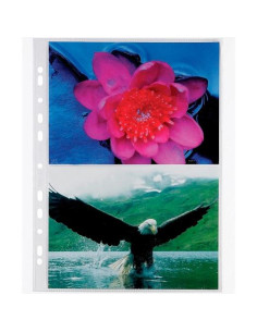 ELBA FUNDAS MULTITALADRO 11 ESPECIALES PARA FOTOGRAFÍAS PP 140 MICRAS 2X21X15CM A4 CRISTAL TRANSPARENTE -10U-