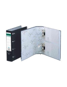 ELBA ARCHIVADOR DOBLE MECANISMO LOMO ANCHO RADO A4 CARTÓN EXTRA RÍGIDO JASPEADO NEGRO