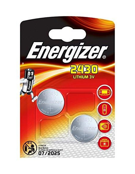 ENERGIZER PILAS PLANAS DE LITIO 3V - CR2430 2 PACK