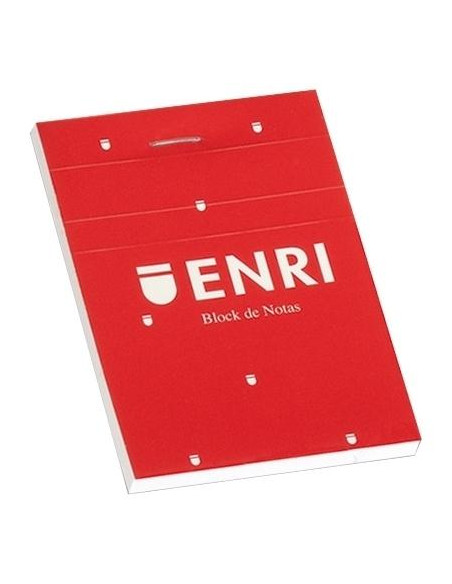 ENRI BLOC DE NOTAS GRAPADO 80H A6 4X4 TBLANDA ROJO