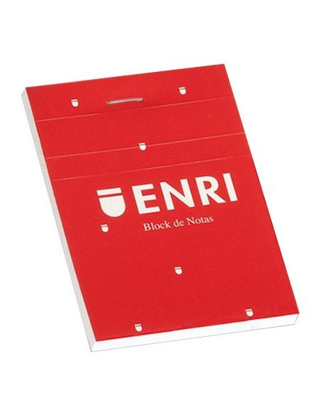 ENRI BLOC DE NOTAS GRAPADO 80H A7 LISO TBLANDA ROJO