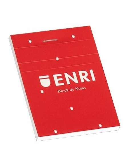 ENRI BLOC DE NOTAS GRAPADO 80H A6 LISO TBLANDA ROJO