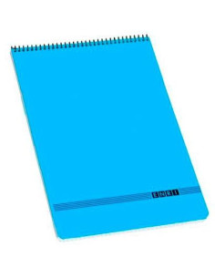 ENRI CUADERNO ESPIRAL SUPERIOR OFICINA 80H 4X4 TAPA BLANDA 4 AZUL