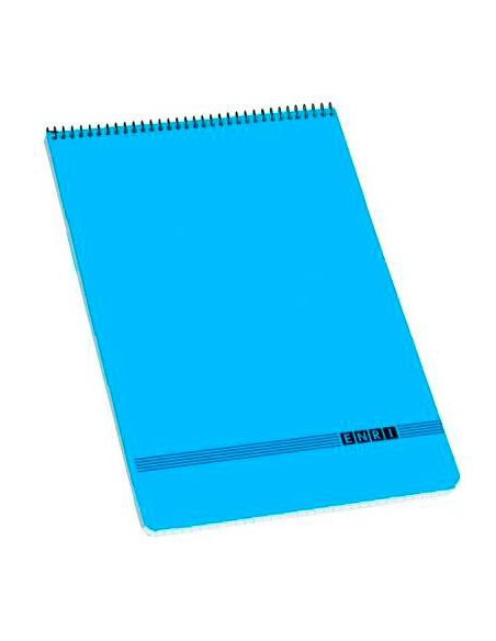 ENRI CUADERNO ESPIRAL SUPERIOR OFICINA 80H 4X4 TAPA BLANDA 4 AZUL