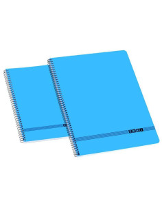ENRI CUADERNO ESPIRAL OFICINA 80H LISO TAPAS BLANDAS 4 AZUL