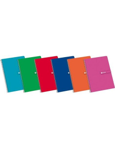 ENRI CUADERNO ESPIRAL FOLIO T DURA 80H DOBLE PAUTA 3MM 60GR  COLORES SURTIDOS