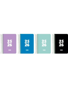 ENRI AGENDA ESCOLAR TEENS ESPIRAL 8 DP TPLÁSTICO CSURTIDOS 2025-2026 CASTELLANO