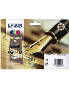 EPSON TINTA BK  C  M Y DURABRITE ULTRA INK CARTUCHO - N 16 PACK 4 COLORES