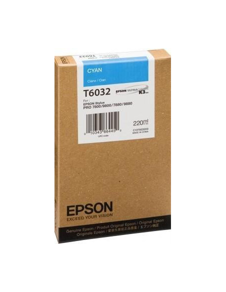 CARTUCHO INKJET EPSON T603200 STYLUS PRO 7800788098009880 CIAN 220ML