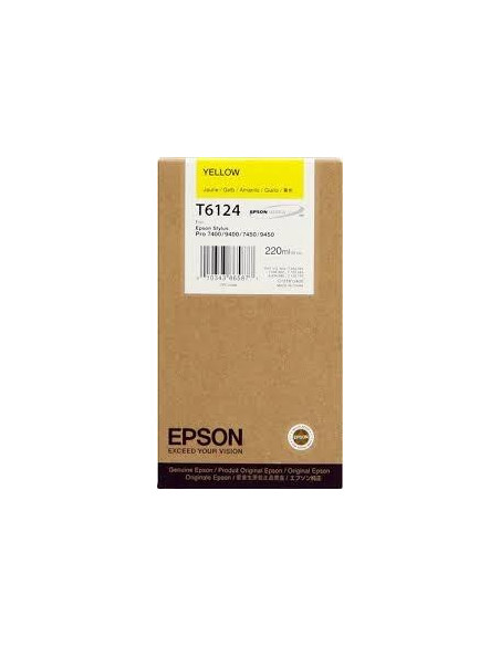 CARTUCHO INKJET EPSON  T612400 STYLUS PRO 74509450740094007880988078009800 AMARILLO 220ML