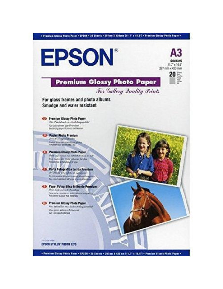 PAPEL EPSON GLOSSY PHOTO A3 255 Gr 20 Hj