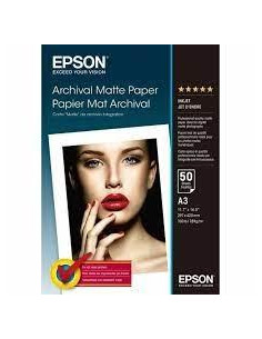 EPSON PAPEL MATE LARGA DURACIÓN ARCHIVAL MATTE PAPER A3 50 HOJAS DE 189G