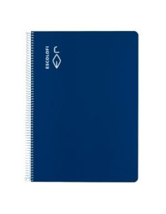 ESCOLOFI CUADERNO ESPIRAL 40H A4 70GR PAUTA 3MM CMARGEN AZUL