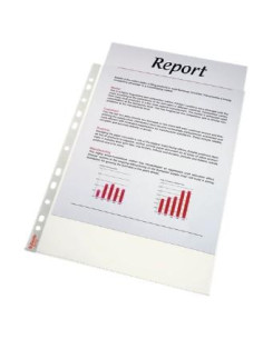 ESSELTE FUNDA MULTITALADRO 11 PP TRANSPARENTE A4 55 MICRAS BÁSICA PAQUETE DE 100