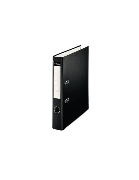 ESSELTE ARCHIVADOR PALANCA FOLIO LOMO 50MM PP INTERIOR FORRADO EN PAPEL RADO CANTONERAS NEGRO