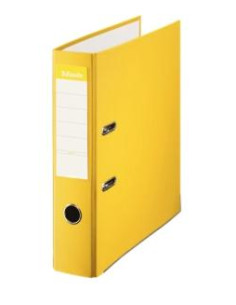 ESSELTE ARCHIVADOR PALANCA FOLIO LOMO ANCHO PP INTERIOR FORRADO EN PAPEL RADO CANTONERAS AMARILLO