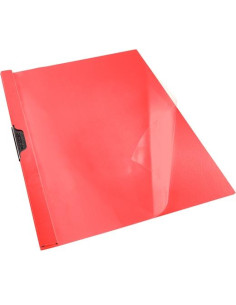 ESSELTE DOSSIER PRESENTACIÓN CLIP-FILES PVC A4 PINZA METÁLICA VIVIDA ROJO -25UD-
