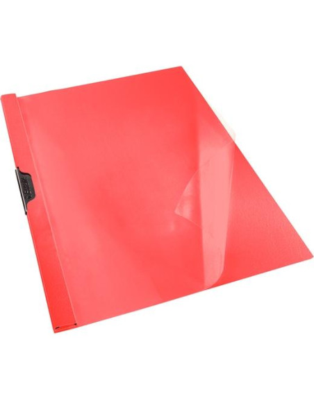 ESSELTE DOSSIER PRESENTACIÓN CLIP-FILES PVC A4 PINZA METÁLICA VIVIDA ROJO -25UD-