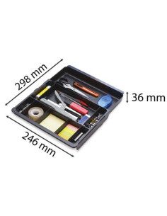 EXACOMPTA DRAWINSERT ORGANIZADOR DEL CAJÓN NEGRO