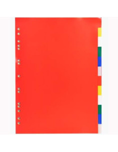 EXACOMPTA SEPARADORES 12 POSICIONES A4 PP FLEXIBLE OPACO COLORES NEUTROS
