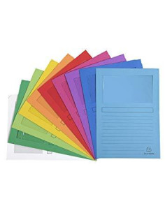 EXACOMPTA SUBCARPETA A4 FOREVER CON VENTANA SURTIDAS 120GR -50U-