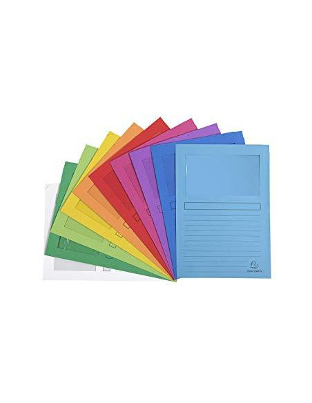 EXACOMPTA SUBCARPETA A4 FOREVER CON VENTANA SURTIDAS 120GR -50U-