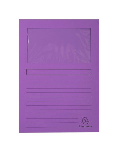 EXACOMPTA SUBCARPETA A4 FOREVER CON VENTANA VIOLETA 120GR -100U-