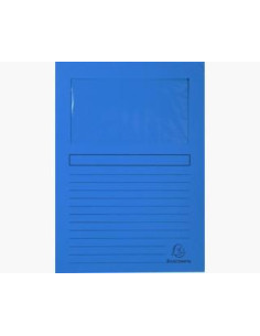 EXACOMPTA SUBCARPETA A4 FOREVER CON VENTANA AZUL MARINO 120GR -100U-