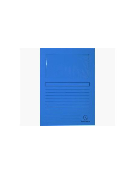 EXACOMPTA SUBCARPETA A4 FOREVER CON VENTANA AZUL MARINO 120GR -100U-
