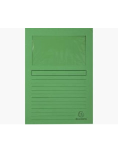EXACOMPTA SUBCARPETA A4 FOREVER CON VENTANA VERDE 120GR -100U-