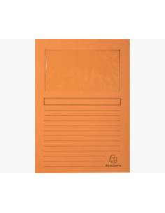 EXACOMPTA SUBCARPETA A4 FOREVER CON VENTANA NARANJA 120GR -100U-