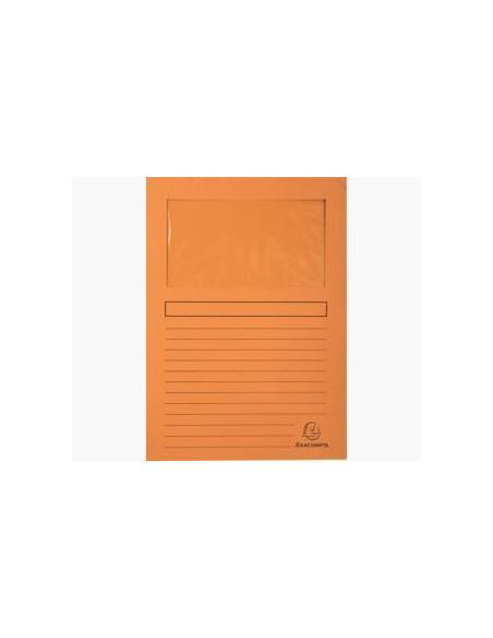 EXACOMPTA SUBCARPETA A4 FOREVER CON VENTANA NARANJA 120GR -100U-