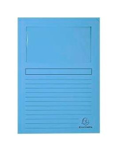 EXACOMPTA SUBCARPETA A4 FOREVER CON VENTANA AZUL CLARO 120GR -100U-
