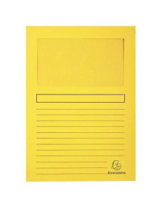 EXACOMPTA SUBCARPETA A4 FOREVER CON VENTANA AMARILLO -100U-